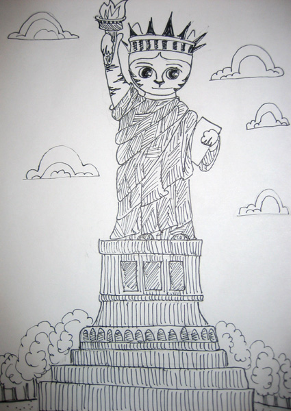 Link as the Statue of Liberty