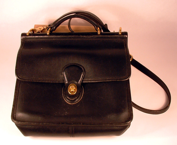 Black Coach messenger bag.