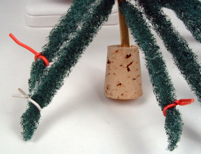 Close-up of cork tree base.