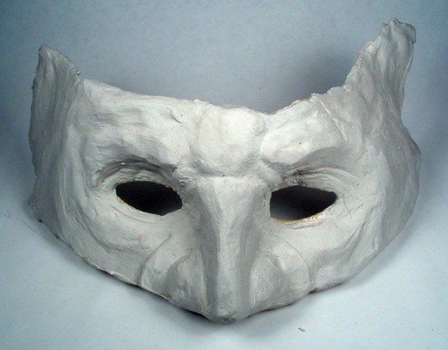 My goblin mask before painting.