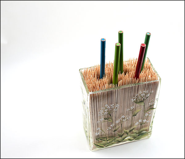 Bamboo Skewer Color Pencil Holder
