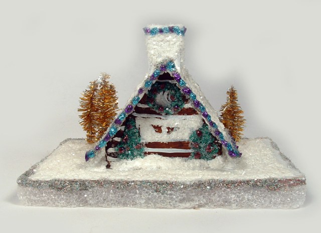 Photo of winter A-Frame scene.