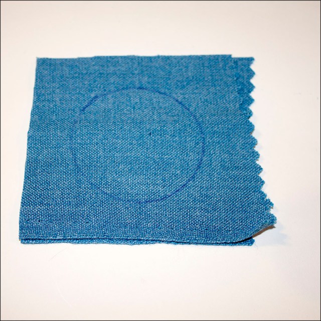 Trace a circle on your fabric.