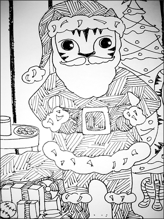 Santa Clause Link Cat