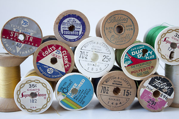 Vintage thread spools