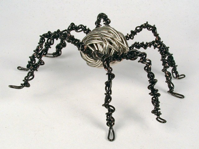 Wire wrapped spider.