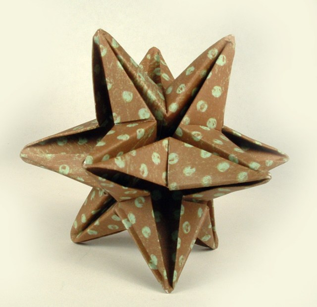Origami 12 point paper star.