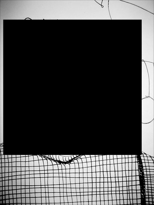 Cartoon Cat Link Calder Pen Ink Drawing