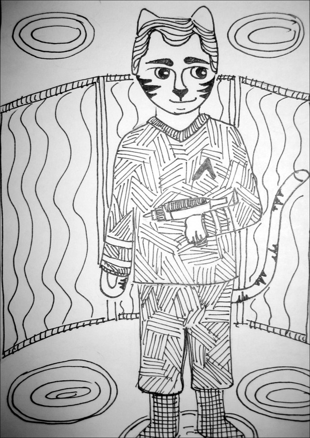 Captain Kirk Cartoon Link Cat