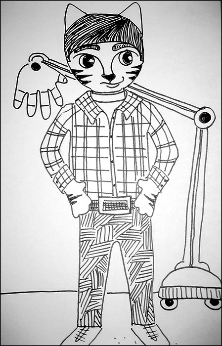 Cat Cartoon Link Big Bang Theory Howard Pencil