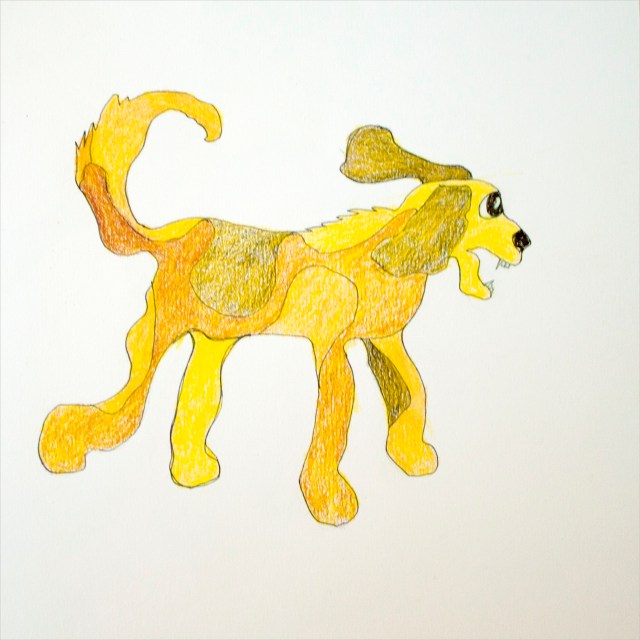 Patches Squiggle Dog Pencil Color