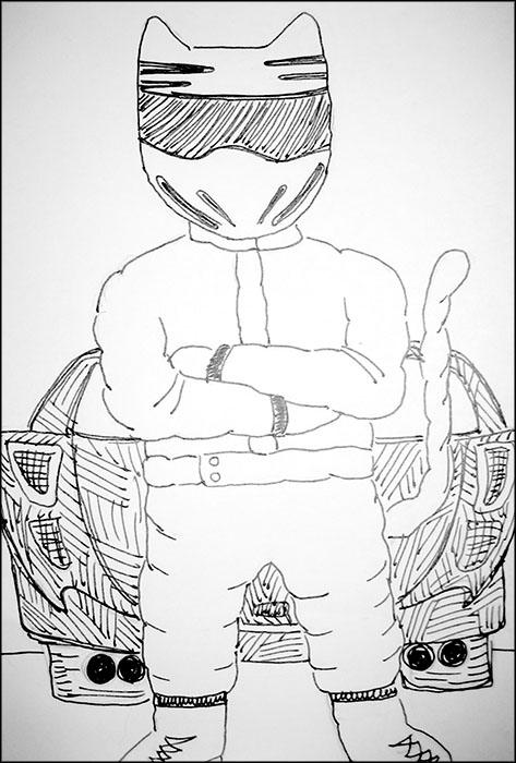 Cartoon Cat LInk Draw Stig Top Gear