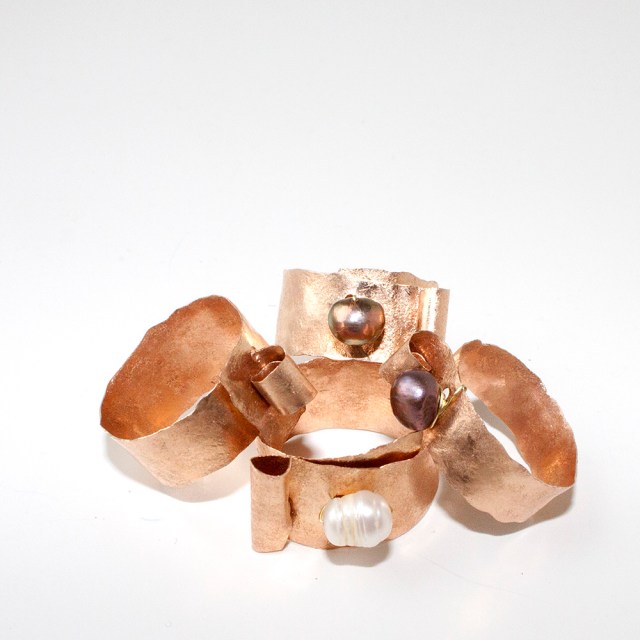 Copper Rings Hammered Crafty Sisters