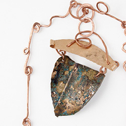 Crafty Sisters Hammered Copper Pendant Necklace