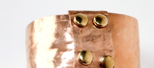 Copper Bracelet Hammered Crafty Sisters
