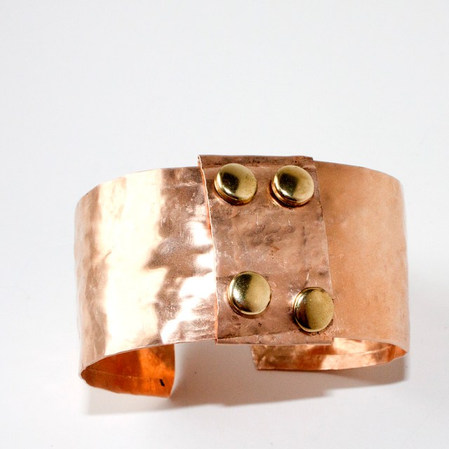 Copper Bracelet Hammered Crafty Sisters