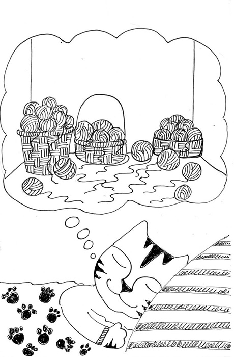 Cat Art Pen Ink Drawing Cartoon Link Crafty Sisters