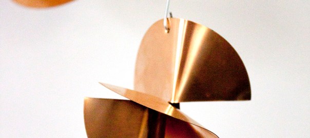 Copper mobile close up