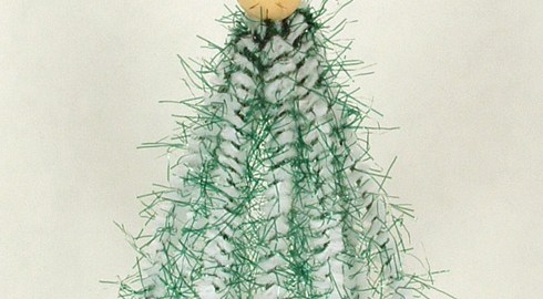 Christmas tree ornament made of chenille pipe cleaners.