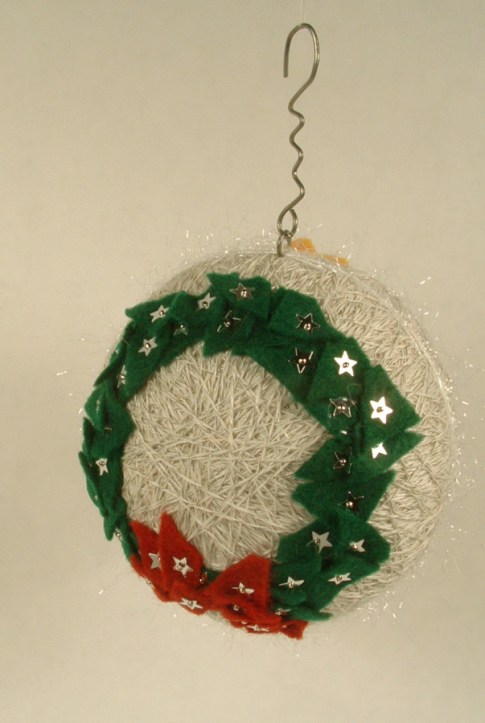 Side view of Christmas ornament