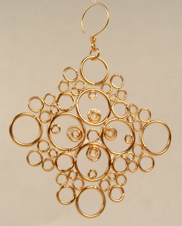 Gold ring Christmas ornament