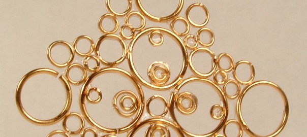 Gold ring Christmas ornament