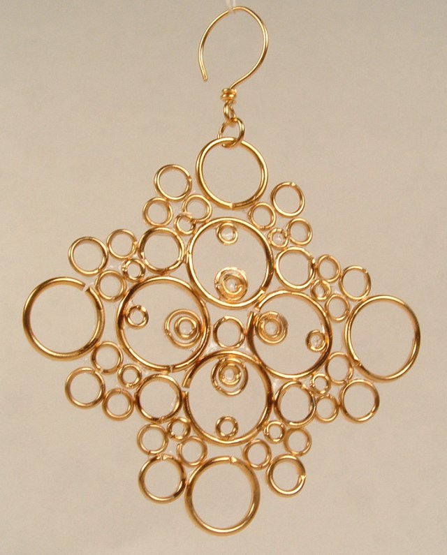 Gold ring Christmas ornament