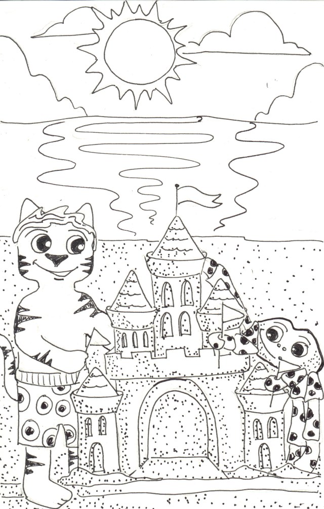 building a sandcastle