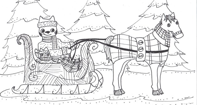 One horse open sleigh