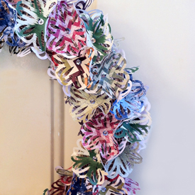 Paper Wreath Close Up CG