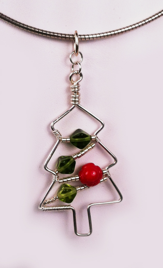 Close up of tree pendant