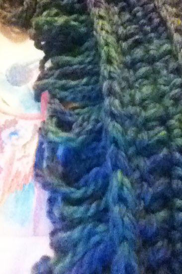Here is the backside of the bouclestitch.