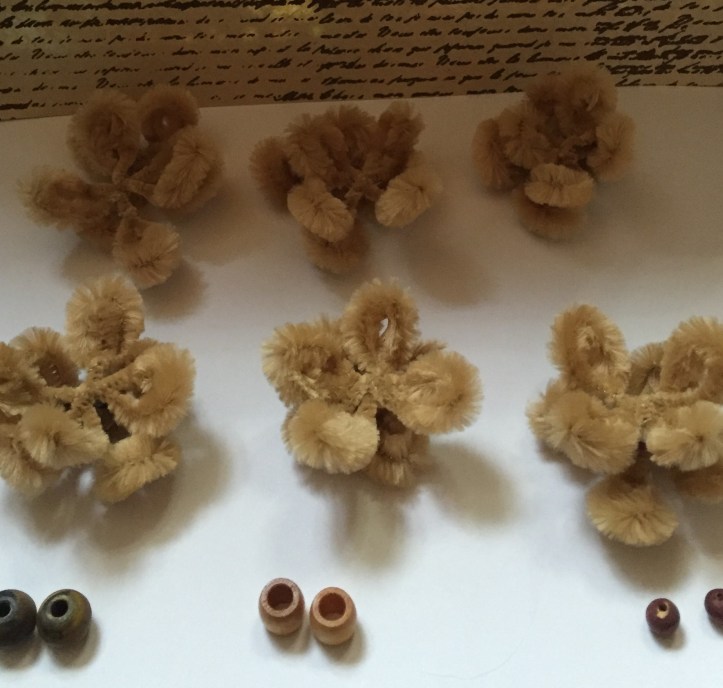 layers glued together and beads I used