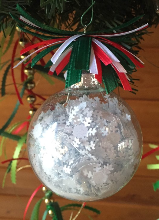 confetti in glass ball