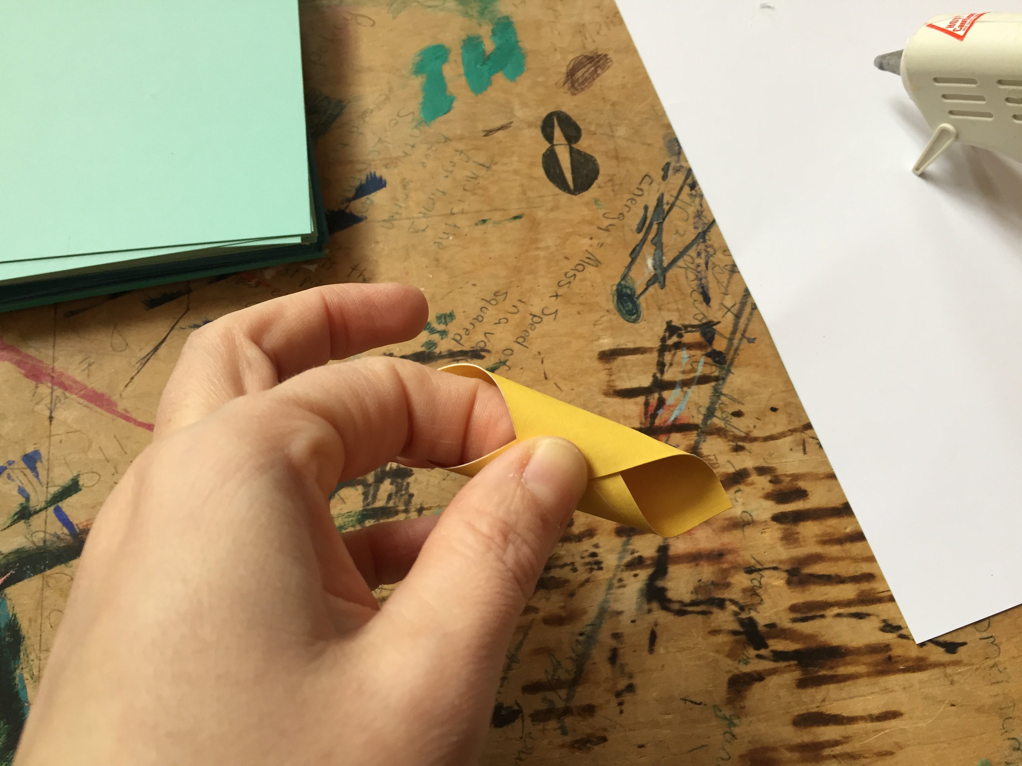 hold cone after gluing for a few seconds