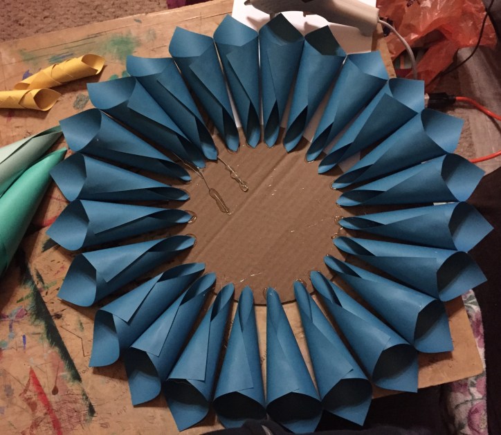 first round of cones in place